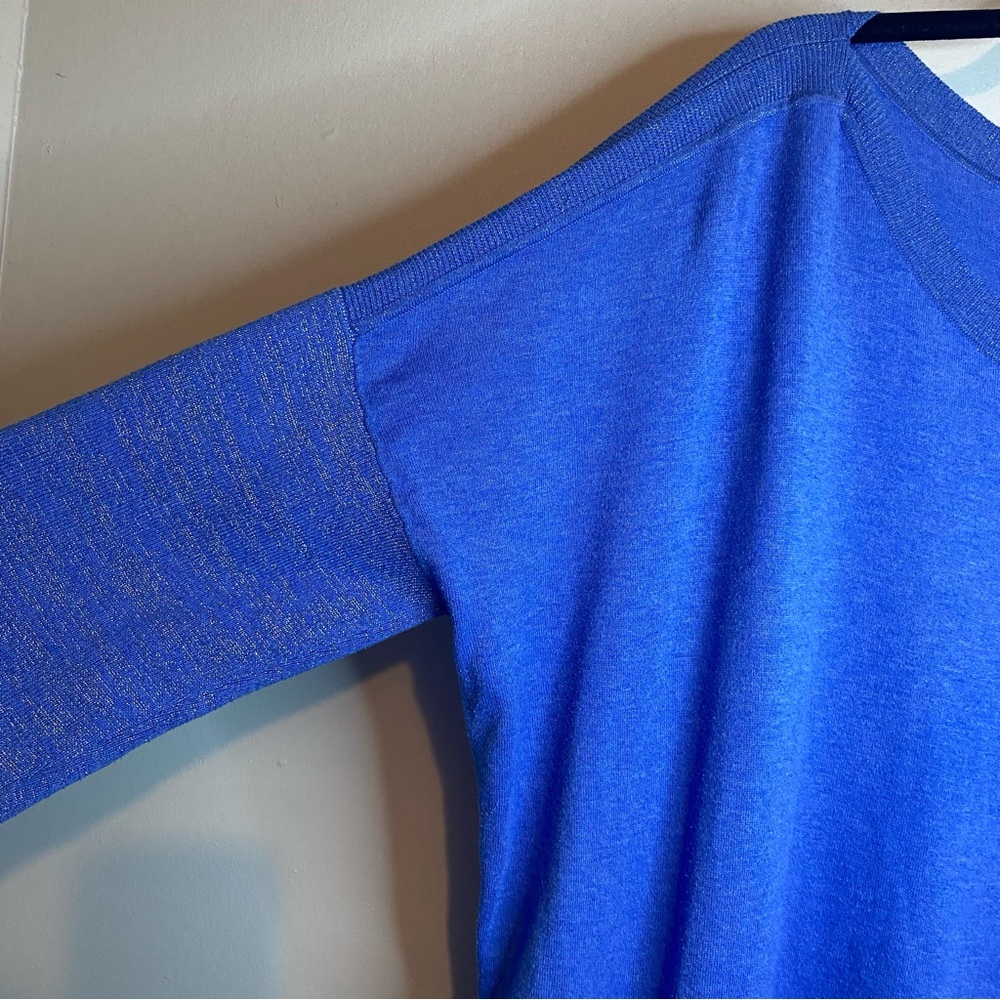 LILLY PULITZER Cobo Boatneck Sweater Heathered Crew Blue Coastal Shell Stripe L - Picture 5 of 13